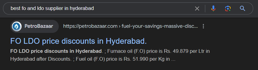 FO LDO price in India