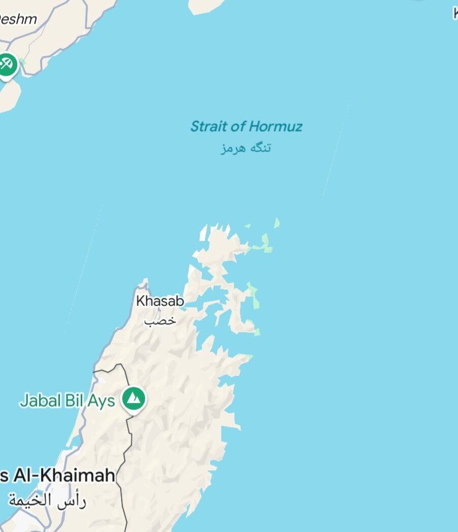 above images shows straight of hormuz