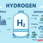 image shows hydrogen cylinder image with supply and demand factors