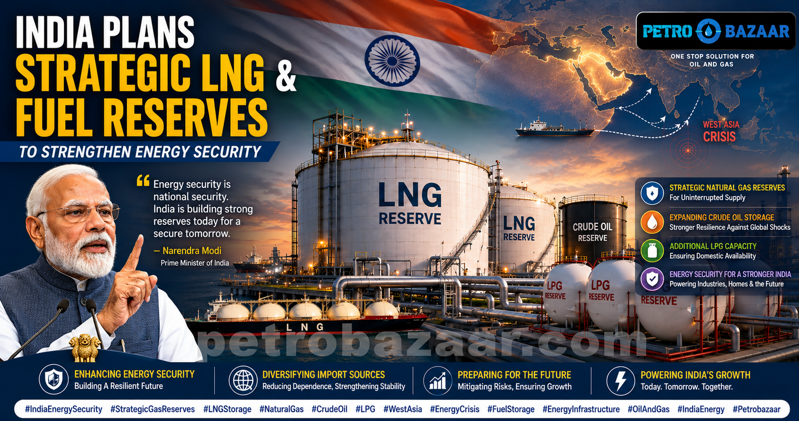 India Plans Strategic LNG & Fuel Reserves